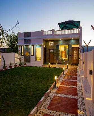 Bedla Villa | Alaya Stays Parvam Retreat 2-BHK Villa With Private Pool, Garden, Terrace & Aravali Hill Views
