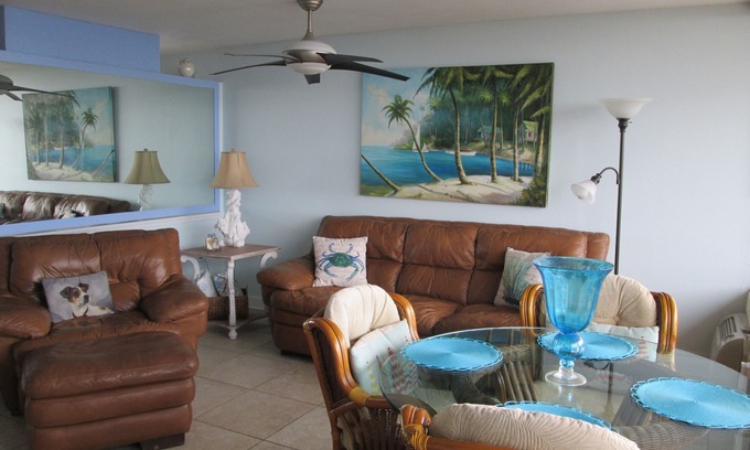 North Myrtle Beach Condo | Almost Heaven , Affordable Oceanfront, End Unit, Dog Friendly, 2 bed/1 bath.