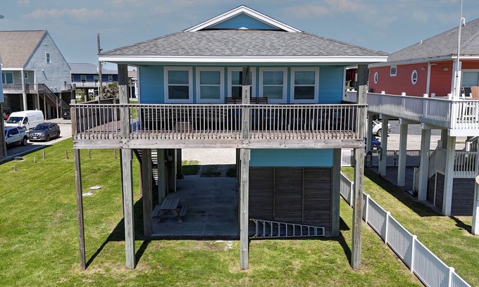 Crystal Beach House | Aloha Cabana: 2 BR, 1 BA House in Crystal Beach, Sleeps 8