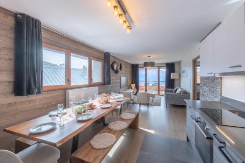 Viel-Alpe Apartment | Alpe d'Huez Houses - Chez Robin - Fermes de l'Alpe - Flambant neuf et magnifique 4 chambres Plein SUD