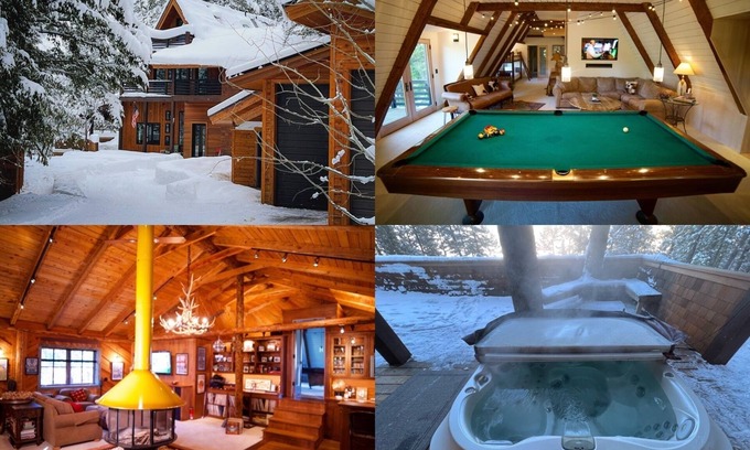 Alpine House | Alpine Paradise! Pool table Ping Pong Hot Tub Foos Ball Sauna TV's