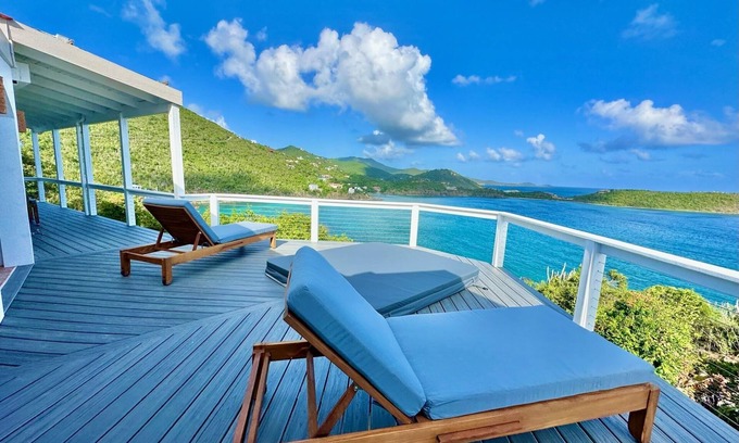 Estate Chocolate Hole and Great Cruz Bay Villa | ALTAMIRA - Big Blue Caribbean Ocean Views with Private Pool and Hot Tub