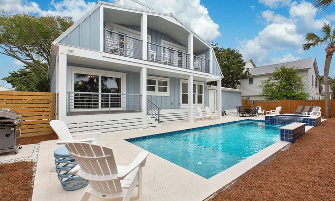 Crystal Beach House | Always Summer – Recently Updated! New Pool, Hot Tub, Walk to the Beach