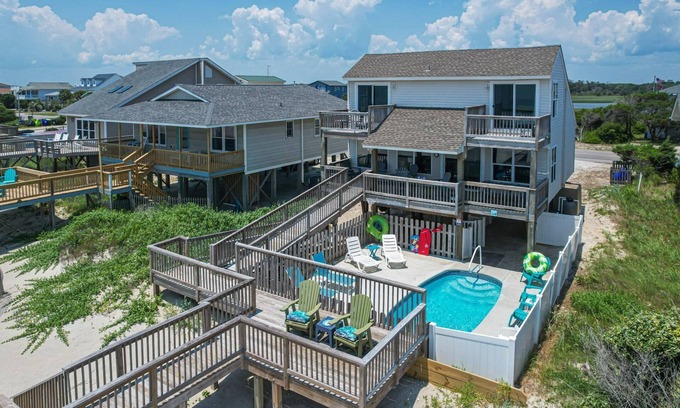 Oak Island House | Amazing 4 BR Oceanfront Home w Pool. Dog Friendly, Spectacular Views