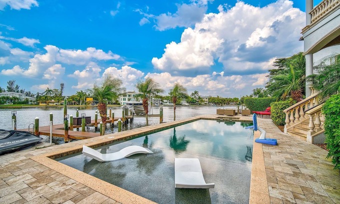 Siesta Key House | AMAZING 4 level SIESTA KEY home on large water with dock, crows nest, spa/pool