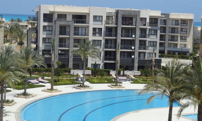 Sidi Abd El-Rahman Apartment | Amazing chalet for rent in Marassi , sea & pool view, close to the beach 2 mins.