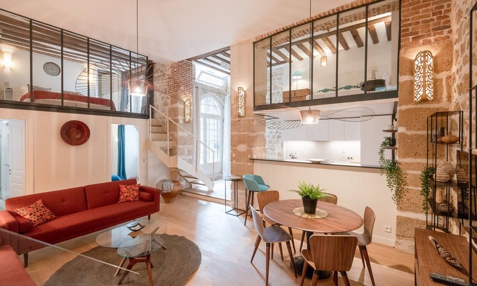 Saint-Gervais Apartment | Amazing Duplex for 6 in Le Marais, 2 bathrooms, 2 BR, stone walls