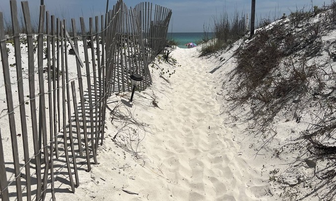 Fort Walton Beach Condo | Amazing! Ground Floor Unit in Tiki Beach. Truly, Just Steps to the Gulf.