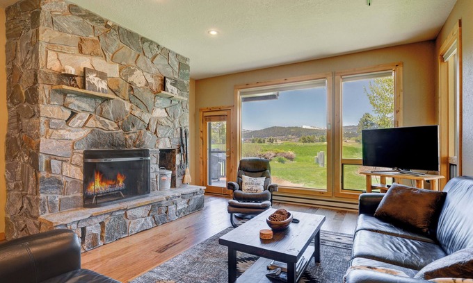 Big Sky Meadow Village Condo | Amazing Mountain Views, on Golf Course, Hot Tub & Pool, Walk to Ski Shuttle!