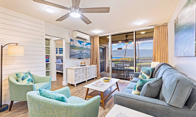 Kihei Condo | Amazing Ocean/Beach Front, Pool Side, Ground Floor Remodeled 2 Bdr 2 Bath Condo