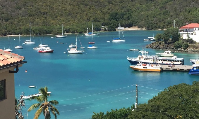 Estate Enighed Condo | Amazing Private Cruz Bay hilltop location-walk to town-outdoor deck & porch!
