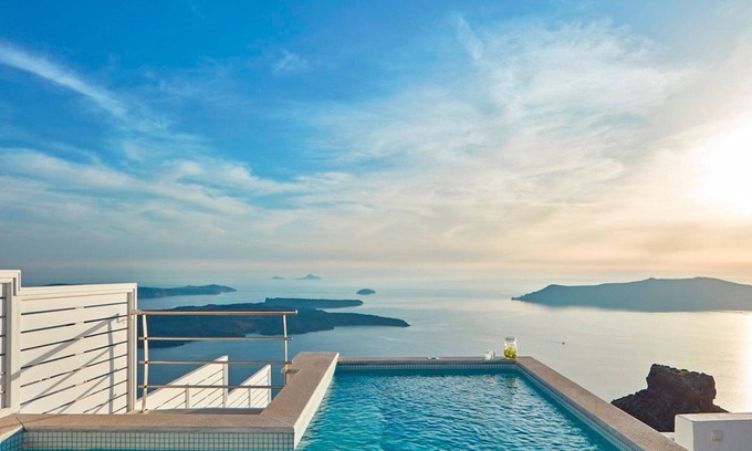Imerovigli Villa | Amazing Santorini Villa | Caldera Serene House | 3 Bedrooms | Private Plunge.