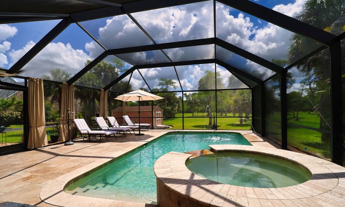 Rural Estates House | Amazing tropical view villa with heated salted water pool/spa & game room