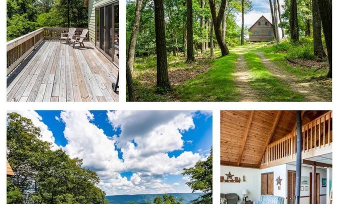 Great Cacapon Cabin | Amazing Views, Hot Tub, WiFi, Deck, & Fire Pit!
