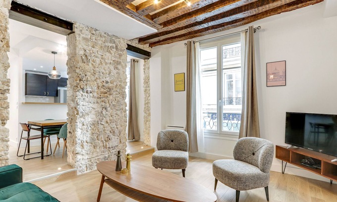Strasbourg -Saint-Denis Apartment | An Exceptional 2-BR/2BA in Le Marais