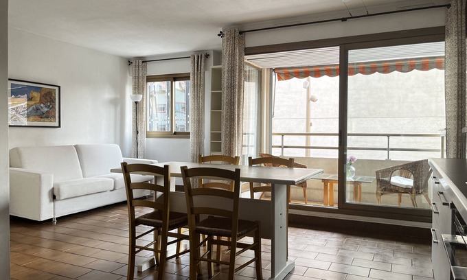 Antibes Old Town Apartment | Antibes center, large studio with balcony and individual garage.