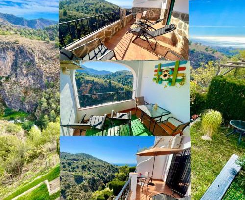 Frigiliana Apartment | Apartamentos Axarquia , Frigiliana, terraza privada con vistas a la montaña rio y al mar