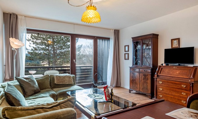 Schonach im Schwarzwald Apartment | Apartment 'Ferienwohnung Angela' with Mountain View, Balcony and Wi-Fi
