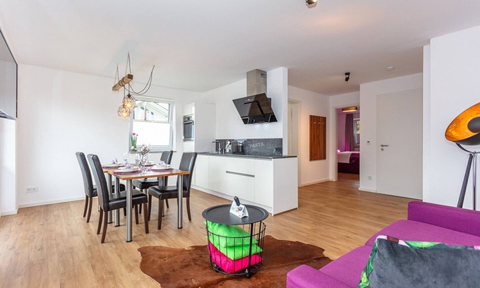 Gmain Apartment | Apartment 2 Deluxe Studio, 52 sqm, 1-4 persons, 1 bedroom, living room and balcony