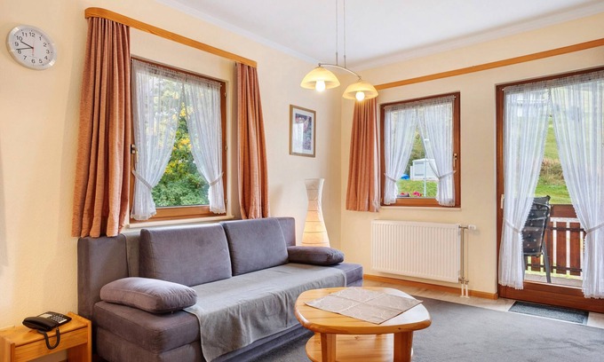 Todtnau Apartment | Apartment '2 Stübenbach, 47 M²' with Mountain View, Shared Terrace and Wi-Fi