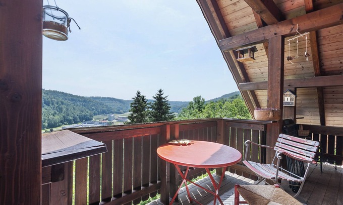 Stuehlingen Apartment | Apartment 'Adlerhorst' with Mountain View and Balcony
