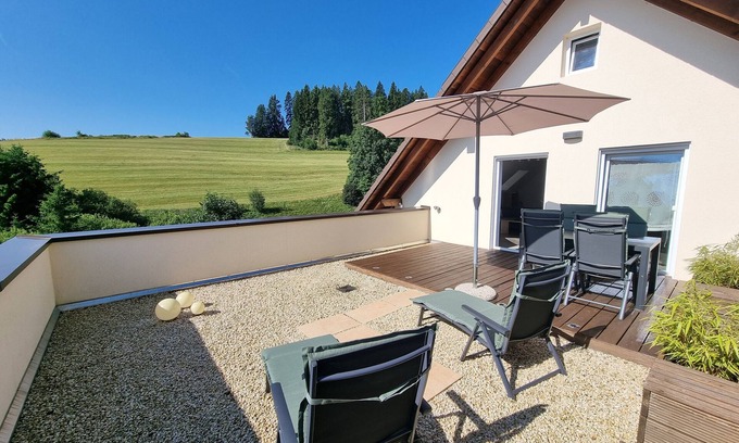 Unterkirnach Apartment | Apartment 'Am Bach' with Private Terrace, Balcony and Wi-Fi