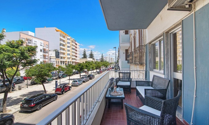 Olhao Apartment | Apartment Brisa do Sul with Terrace, Balcony & Wi-Fi