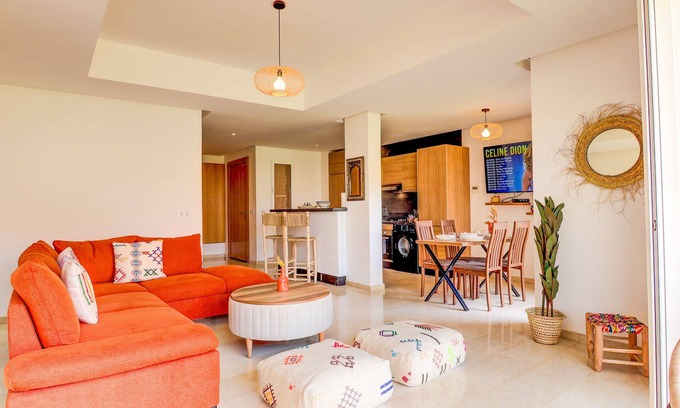 Tamrhakht Apartment | Apartment-Deluxe-Mobility bath-Pool view-Safran Taghazout