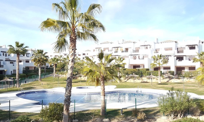 Vera Apartment | Apartment in Pueblo Salinas de Vera Playa, WIFI, terrace overlooking the pool