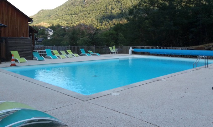 Ax-les-Thermes Apartment | Apartment "Le calme de Ax" with Mountain View, Shared Pool & Balcony