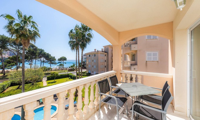 Canyamel Apartment | Apartment 'Oro del Mar IV 05' with Shared Pool, Shared Garden and Wi-Fi