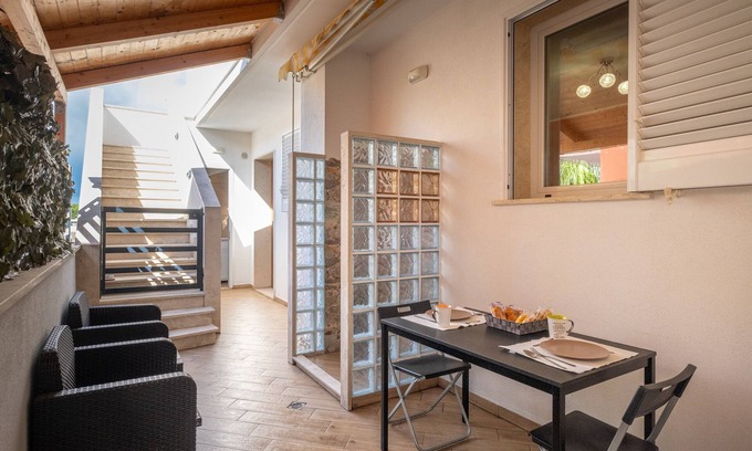 Copertino Apartment | Apartment 'Over The Top - Lu Sule' with Private Terrace, Wi-Fi and Air Conditioning