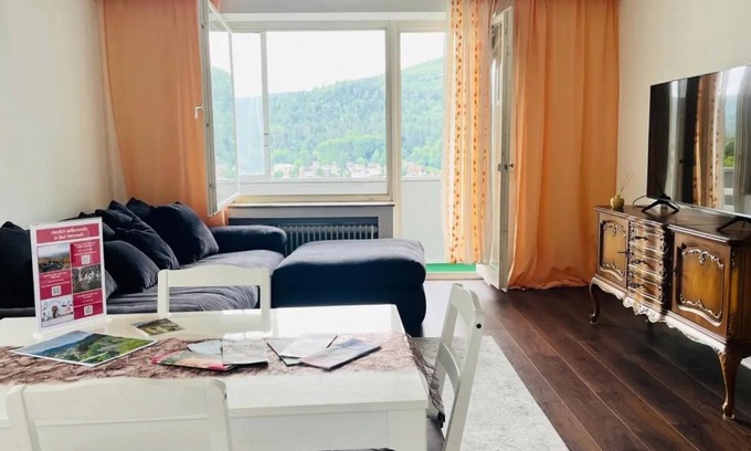 Bad Herrenalb Apartment | Apartment 'Panorama-Perle' with Mountain View, Balcony and Wi-Fi