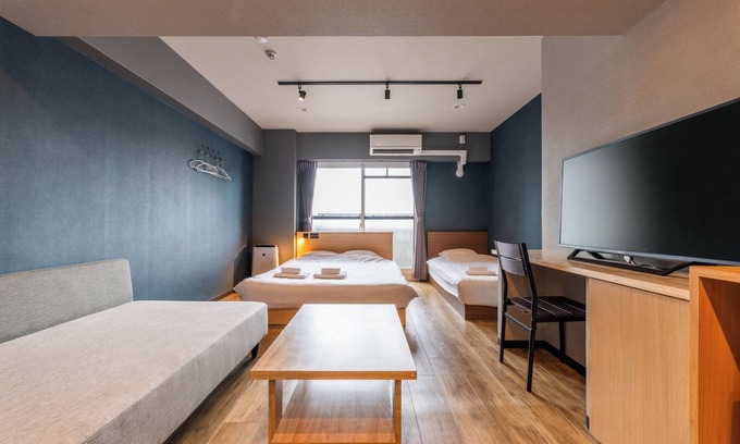 Naniwa Apartment | Apartment Type A double bed x 1 single bed x 1 - 3A/Osaka Ōsaka