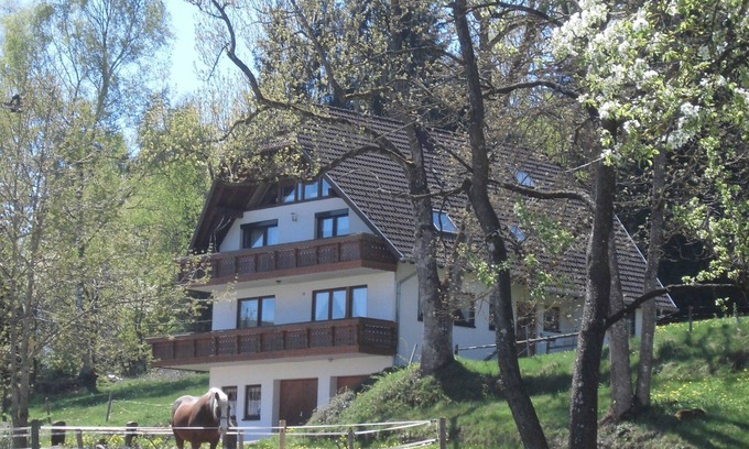 Sankt Georgen im Schwarzwald Apartment | Apartment 'Ursprung' with Balcony and Wi-Fi