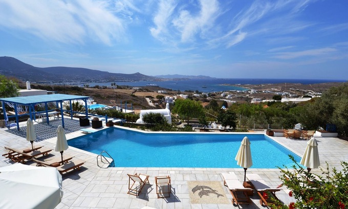 Krotiri House | "Aperado" Luxury House Villa, Swimming Pool, spectacular View, Tennis Court