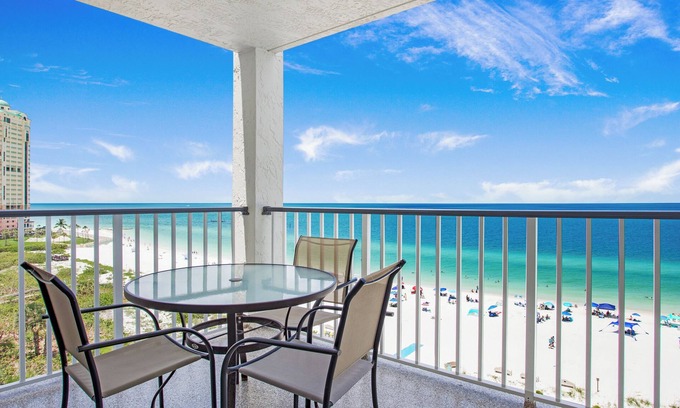 Marco Island Condo | Apollo Beach Front! Balcony ! Sunset Views!