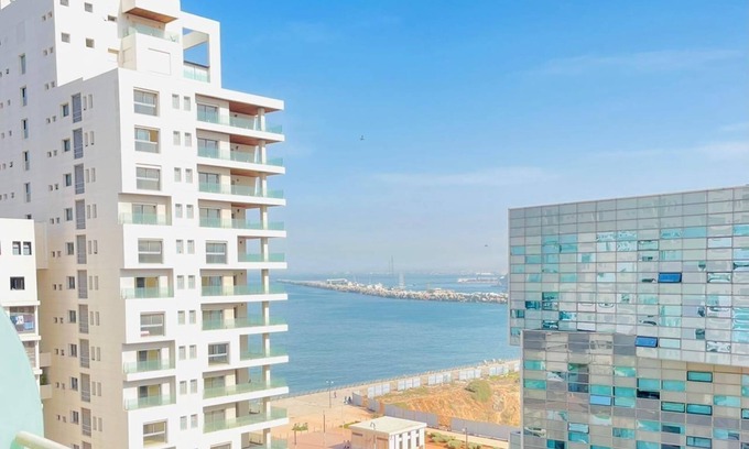Casablanca Apartment | App53- Luxurious sea-facing studio on the 8th floor of the Casablanca Marina