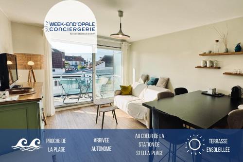 Stella-Plage Apartment | Appartement centre ville Stella-Plage terrasse sud-ouest