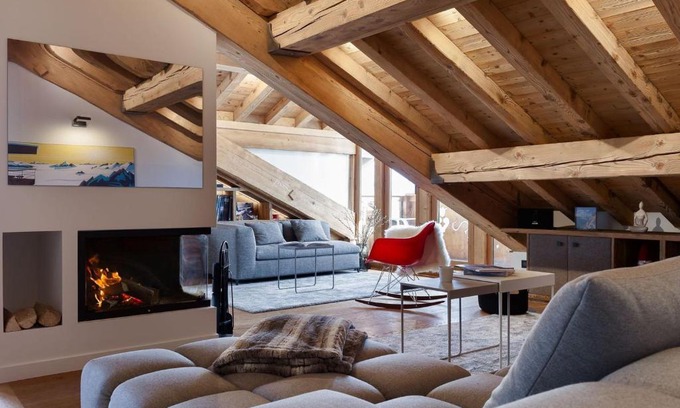Courchevel Apartment | Appartement Contemporain avec Sauna, Cheminée et Parking au Centre de Courchevel 1850 - FR-1-564-35