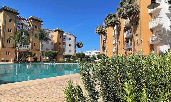 El Mansouria Apartment | Appartement Dans une Résidence au Charme Andalous Avec Piscine et Plage à 10 min