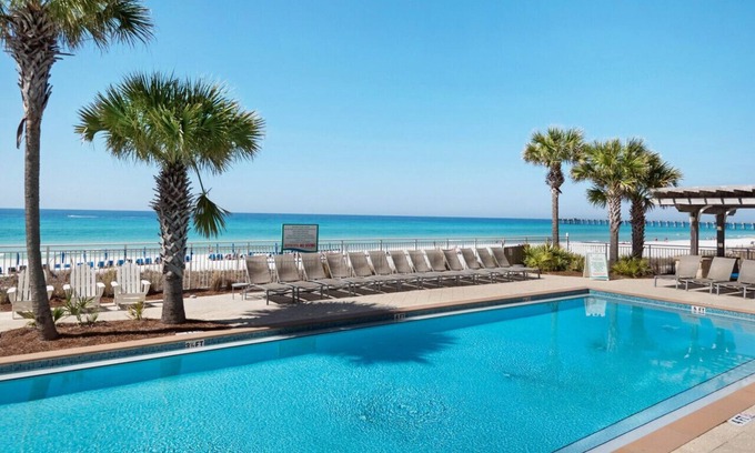 Panama City Beach Condo | AQUA! Beachfront 3 BR 3BA, 2MASTER BD, Free Beach Chairs!
