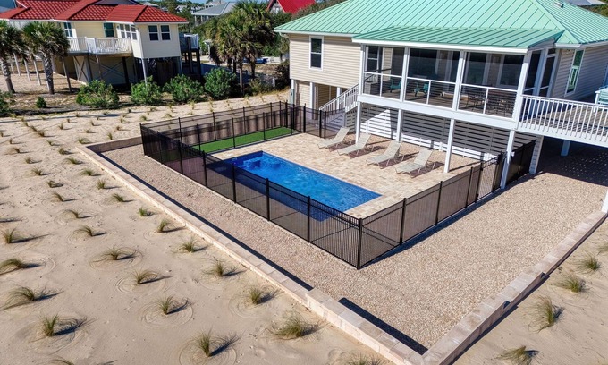 St. George Island House | Aqua-Holic Beautiful NEW POOL! Only 125 steps to the beach!