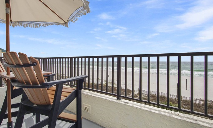 West Panama City Beach Condo | AquaVista 205-E + Beachfront
