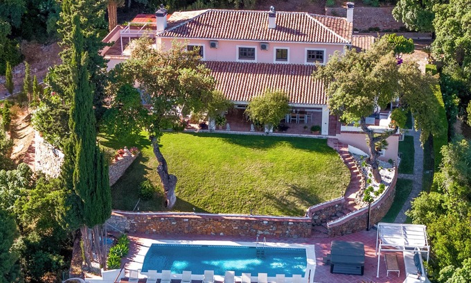 Benahavis Villa | Arbolada: Mansion at Hill Peak With Panoramic View