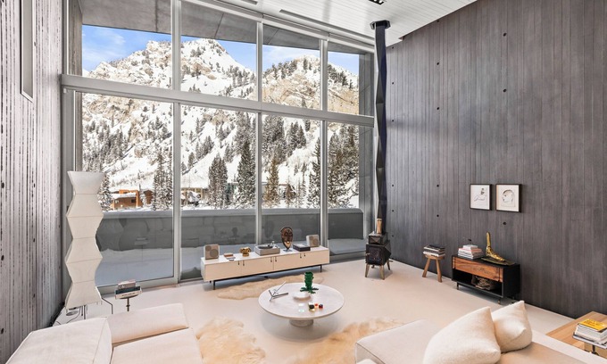 Salt Lake Mountain Resorts House | Architectural Gem by InvitedHome | Ski-In, Sauna, Patio, Firepit, Unique