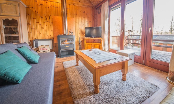Somme-Leuze House | Ardennes chalet Fluffy's home near Somme-Leuze with terrace
