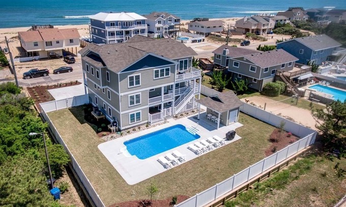 Sandbridge House | At Last | 240 ft from the Beach | Private Pool, Hot Tub