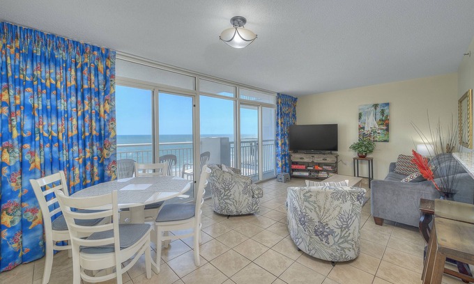 Myrtle Beach Condo | Atlantica Resort II 653 Fantastic 2 Bedroom Ocean Front Condo with Indoor Outdoor Pools, Hot Tub, Lazy River and Kiddie Pool