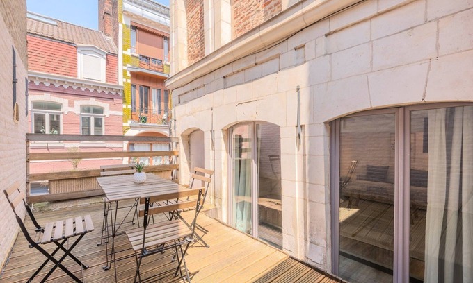 Old Lille Apartment | Atypical triplex, near Grand Place with terrace